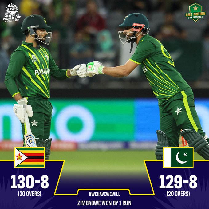 T20 World cup 2022 | Zimbabwe triumphed over Pakistan by one run