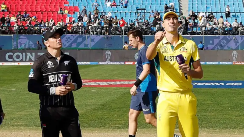 Five-time champions Australia beat gallant New Zealand by five runs in a thrilling World Cup match on Saturday