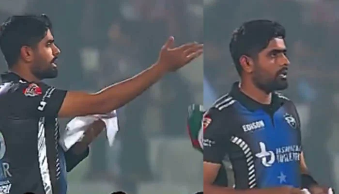 Angry' Babar Azam Expresses Frustration at Durdanto Dhaka's Wicketkeeper in Intense BPL Clash.